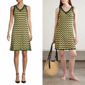 Missoni Chevron Zig Zag Knit Sleeveless Midi Dress